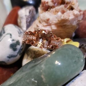 1.75 ct Genuine Morganite, Size 7 Ring